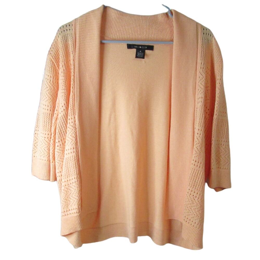 89th & Madison Peach 3/4 Sleeve Cardigan